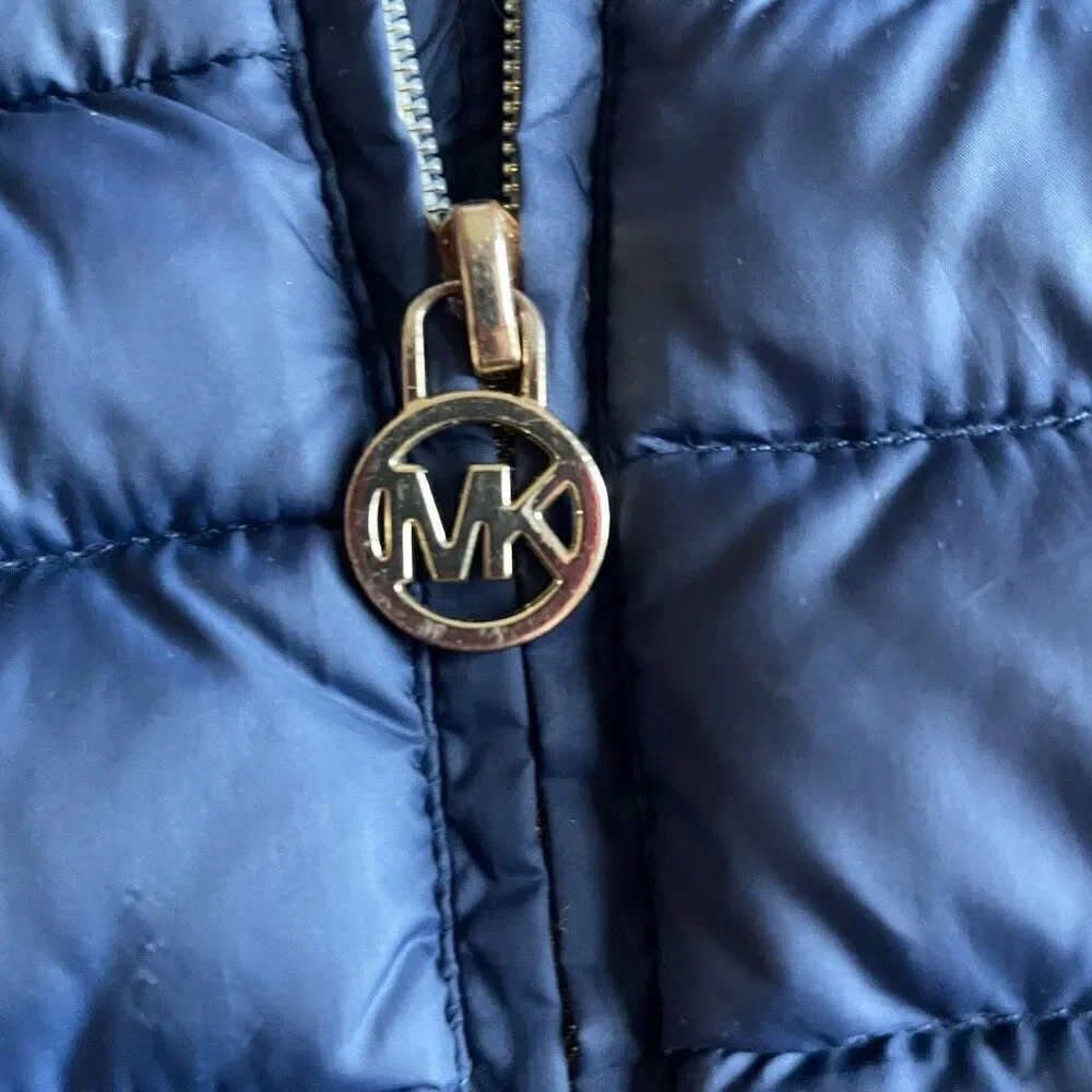 Michael Kors Coat Jacket Packable Blue Puffer Size Large Winter - Picture 4 of 7